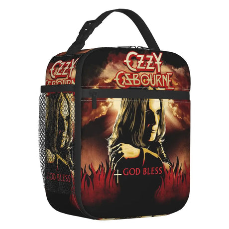 Custom Heavy Metal Band Rock Lunch Bag Men Women Warm Cooler Ozzy Osbourne Prince Of Darkness Insulated Lunch Box for Student