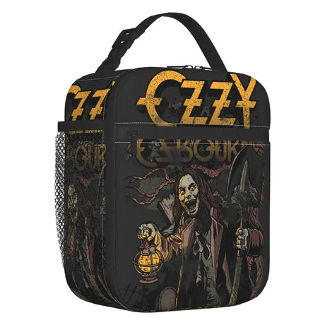 Custom Heavy Metal Band Rock Lunch Bag Men Women Warm Cooler Ozzy Osbourne Prince Of Darkness Insulated Lunch Box for Student