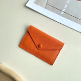 Custom Initials Genuine Leather Small Wallet Fashion Luxury Personalize Name Envelope Card Holder Purse Dropshiping DIY Gift