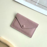 Custom Initials Genuine Leather Small Wallet Fashion Luxury Personalize Name Envelope Card Holder Purse Dropshiping DIY Gift