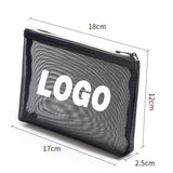 Custom Logo Beauty Salon Eyelashes Extension Eyebrow Cosmetics School Bag Portable Makeup Bag Health Club Travel Mesh Bag Gift