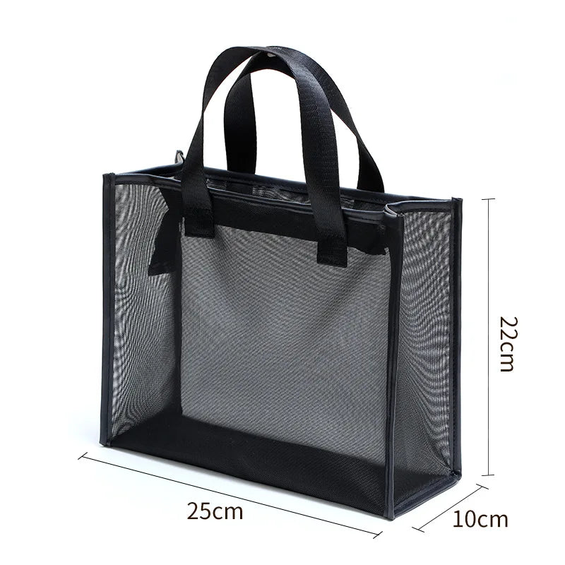 Custom Logo Beauty Salon Eyelashes Extension Eyebrow Cosmetics School Bag Portable Makeup Bag Health Club Travel Mesh Bag Gift