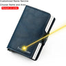 Customized Name Logo Smart Wallet Men Woman RFID Blocking ID Credit Card Holder Leather Wallet Metal Double Box CardHolder Purse