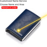 Customized Name Logo Smart Wallet Men Woman RFID Blocking ID Credit Card Holder Leather Wallet Metal Double Box CardHolder Purse