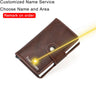 Customized Name Logo Smart Wallet Men Woman RFID Blocking ID Credit Card Holder Leather Wallet Metal Double Box CardHolder Purse