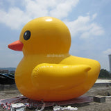 Customized PVC airsealed Inflatable yellow Duck model Floating on water ,Air-tight big yellow duck balloon for park decoration