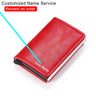 Customized Wallet 2024 Credit Card Holder Leather Blocking Rfid Wallet Men id bank card holder Anti thief Wallet Card Case Purse