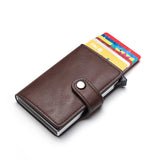 Customized Wallet 2024 Credit Card Holder Leather Blocking Rfid Wallet Men id bank card holder Anti thief Wallet Card Case Purse