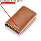 Customized Wallet 2024 Credit Card Holder Leather Blocking Rfid Wallet Men id bank card holder Anti thief Wallet Card Case Purse