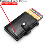 Customized Wallet 2024 Credit Card Holder Leather Blocking Rfid Wallet Men id bank card holder Anti thief Wallet Card Case Purse