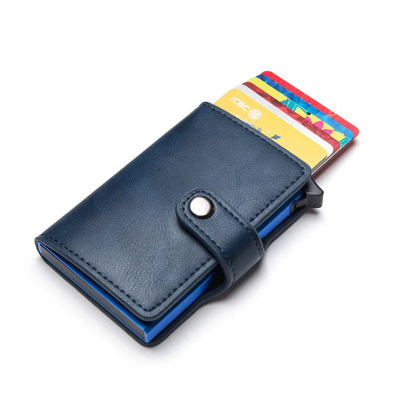 Customized Wallet 2024 Credit Card Holder Leather Blocking Rfid Wallet Men id bank card holder Anti thief Wallet Card Case Purse