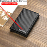 Customized Wallet 2024 Credit Card Holder Leather Blocking Rfid Wallet Men id bank card holder Anti thief Wallet Card Case Purse