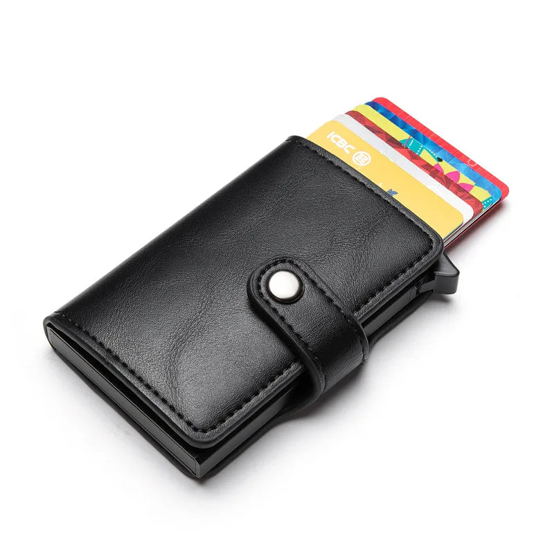 Customized Wallet 2024 Credit Card Holder Leather Blocking Rfid Wallet Men id bank card holder Anti thief Wallet Card Case Purse