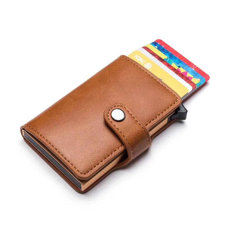 Customized Wallet 2024 Credit Card Holder Leather Blocking Rfid Wallet Men id bank card holder Anti thief Wallet Card Case Purse