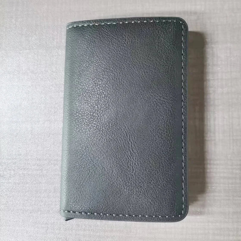 Customized Wallet 2024 Credit Card Holder Leather Blocking Rfid Wallet Men id bank card holder Anti thief Wallet Card Case Purse