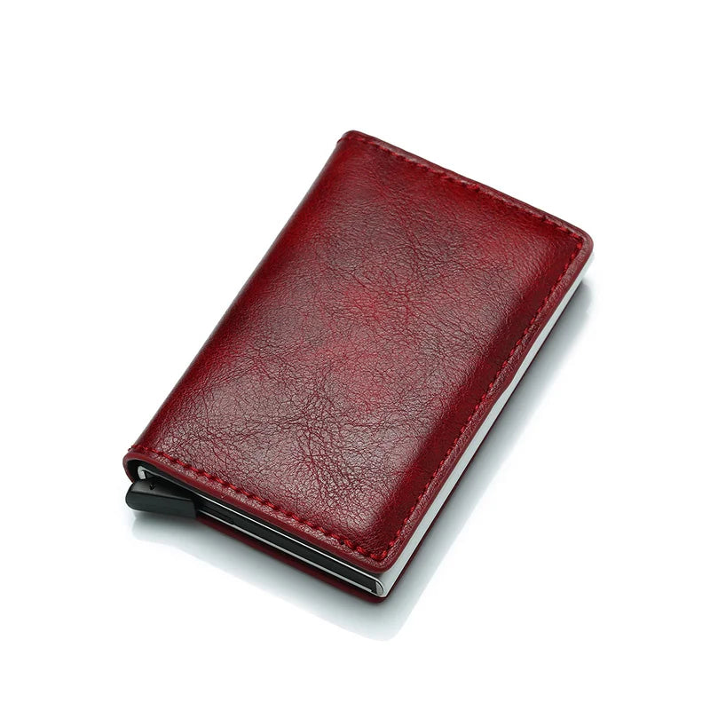 Customized Wallet 2024 Credit Card Holder Leather Blocking Rfid Wallet Men id bank card holder Anti thief Wallet Card Case Purse