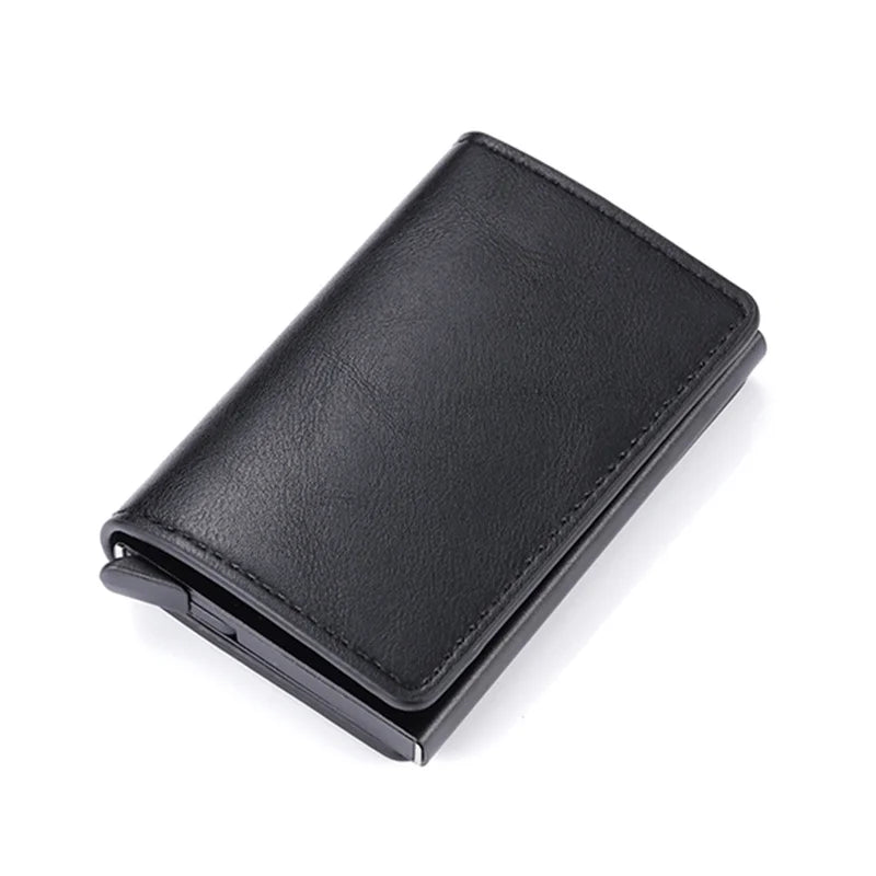 Customized Wallet 2024 Credit Card Holder Leather Blocking Rfid Wallet Men id bank card holder Anti thief Wallet Card Case Purse