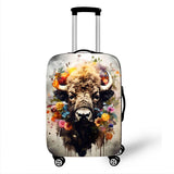 Cute Animal Tiger Rabbit Panda Pattern Luggage Cover for Travel Watercolor Suitcase Protective Cover Elastic Trolley Case Cover