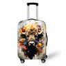 Cute Animal Tiger Rabbit Panda Pattern Luggage Cover for Travel Watercolor Suitcase Protective Cover Elastic Trolley Case Cover