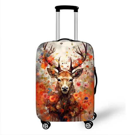 Cute Animal Tiger Rabbit Panda Pattern Luggage Cover for Travel Watercolor Suitcase Protective Cover Elastic Trolley Case Cover