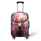 Cute Animal Tiger Rabbit Panda Pattern Luggage Cover for Travel Watercolor Suitcase Protective Cover Elastic Trolley Case Cover
