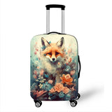 Cute Animal Tiger Rabbit Panda Pattern Luggage Cover for Travel Watercolor Suitcase Protective Cover Elastic Trolley Case Cover