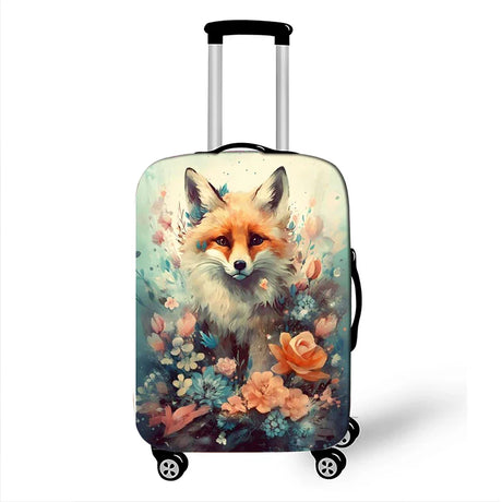 Cute Animal Tiger Rabbit Panda Pattern Luggage Cover for Travel Watercolor Suitcase Protective Cover Elastic Trolley Case Cover