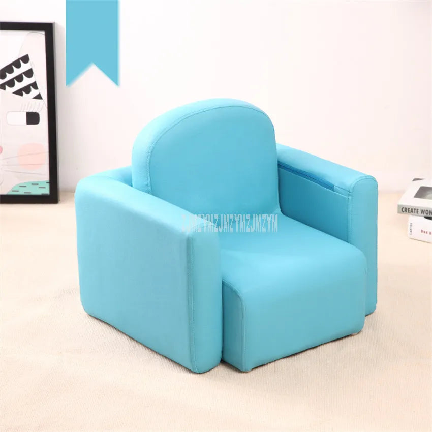 Cute Baby Kids Lazy Sofa Sponge Filler Solid Wood Frame Soft Seat Chair Handrail Separable As Desk Children Baby Sofa Chair