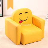 Cute Baby Kids Lazy Sofa Sponge Filler Solid Wood Frame Soft Seat Chair Handrail Separable As Desk Children Baby Sofa Chair