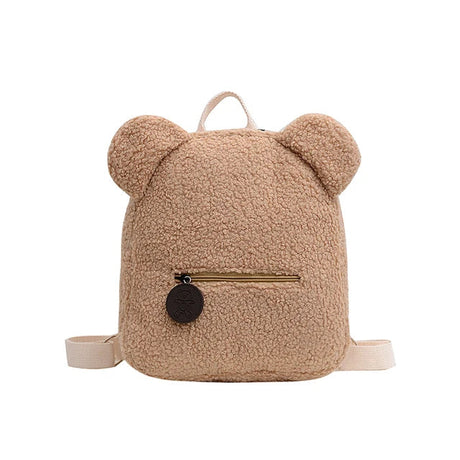 Cute Bear Plush Backpack Embroidered Name Autumn Winter Kids Outdoor Shoulder Bags Custom Personalized Children's Gift Bags