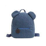 Cute Bear Plush Backpack Embroidered Name Autumn Winter Kids Outdoor Shoulder Bags Custom Personalized Children's Gift Bags