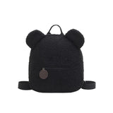 Cute Bear Plush Backpack Embroidered Name Autumn Winter Kids Outdoor Shoulder Bags Custom Personalized Children's Gift Bags