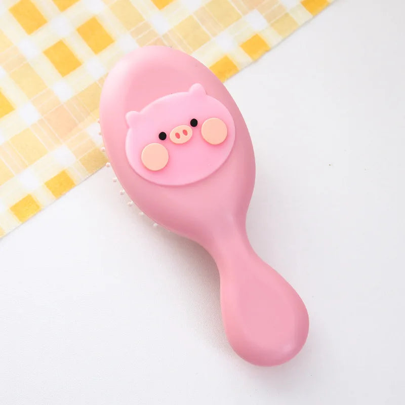 Cute Cartoon Air Cushion Anti-screw Hair Brush Comb Mini Portable Small Massage Untangling Hairbrush for Girls Things Care Tools