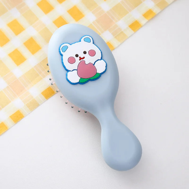 Cute Cartoon Air Cushion Anti-screw Hair Brush Comb Mini Portable Small Massage Untangling Hairbrush for Girls Things Care Tools