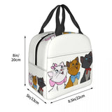 Cute Cat Portable Lunch Box Women Leakproof Kawaii Cartoon Kitten Cooler Thermal Food Insulated Lunch Bag Kids School Children