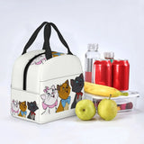 Cute Cat Portable Lunch Box Women Leakproof Kawaii Cartoon Kitten Cooler Thermal Food Insulated Lunch Bag Kids School Children