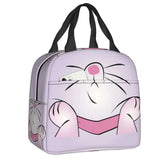 Cute Cat Portable Lunch Box Women Leakproof Kawaii Cartoon Kitten Cooler Thermal Food Insulated Lunch Bag Kids School Children