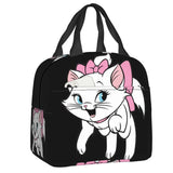 Cute Cat Portable Lunch Box Women Leakproof Kawaii Cartoon Kitten Cooler Thermal Food Insulated Lunch Bag Kids School Children