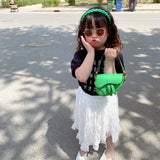 Cute Little Girls Shoulder Bags Toddler Baby Girls Princess Handbag Toddler Baby PU Mini Cute Saddle Messenger Bags