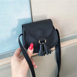 Cute Princess Accessories Kids Coin Purse Handbags Cute Girls Baby Tassel Crossbody Bags PU Leather Children Small Shoulder Bag