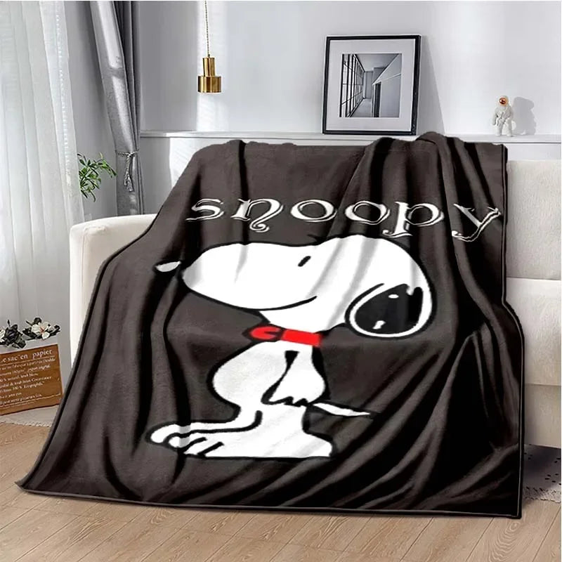 Cute S-Snoopy Cartoon 3D Printed Blanket Fashion Soft Cozy Living room Bedroom Sofa Bed Picnic Blanket Child Birthday Gift