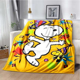 Cute S-Snoopy Cartoon 3D Printed Blanket Fashion Soft Cozy Living room Bedroom Sofa Bed Picnic Blanket Child Birthday Gift