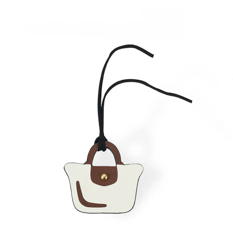 Cute Small Bag of Cowhide Pendant Cute Mini Pendant for Longchamp Mini Bag Accessories