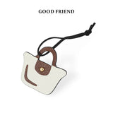 Cute Small Bag of Cowhide Pendant Cute Mini Pendant for Longchamp Mini Bag Accessories