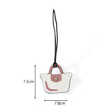 Cute Small Bag of Cowhide Pendant Cute Mini Pendant for Longchamp Mini Bag Accessories