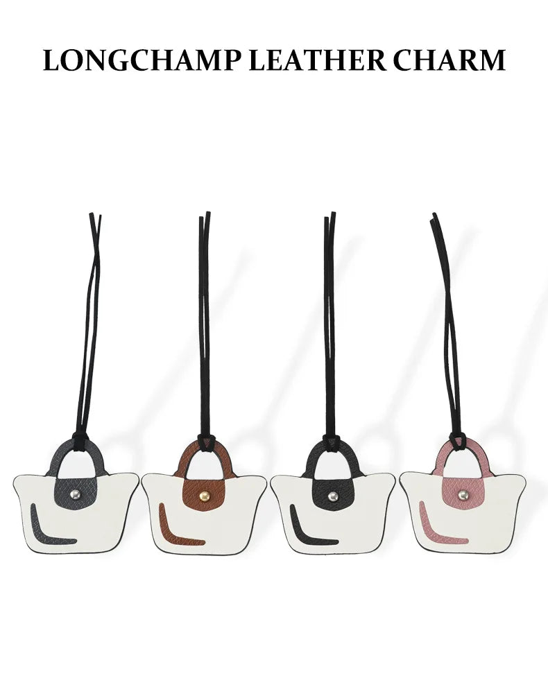 Cute Small Bag of Cowhide Pendant Cute Mini Pendant for Longchamp Mini Bag Accessories