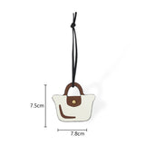 Cute Small Bag of Cowhide Pendant Cute Mini Pendant for Longchamp Mini Bag Accessories