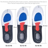 Cuttable Silicone Insoles for Shoe Men Women Orthotic Arch Support Sport Shoe Pad Soft Running Insert Cushion Memory Foam Insole