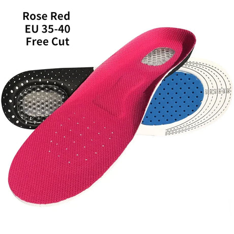 Cuttable Silicone Insoles for Shoe Men Women Orthotic Arch Support Sport Shoe Pad Soft Running Insert Cushion Memory Foam Insole