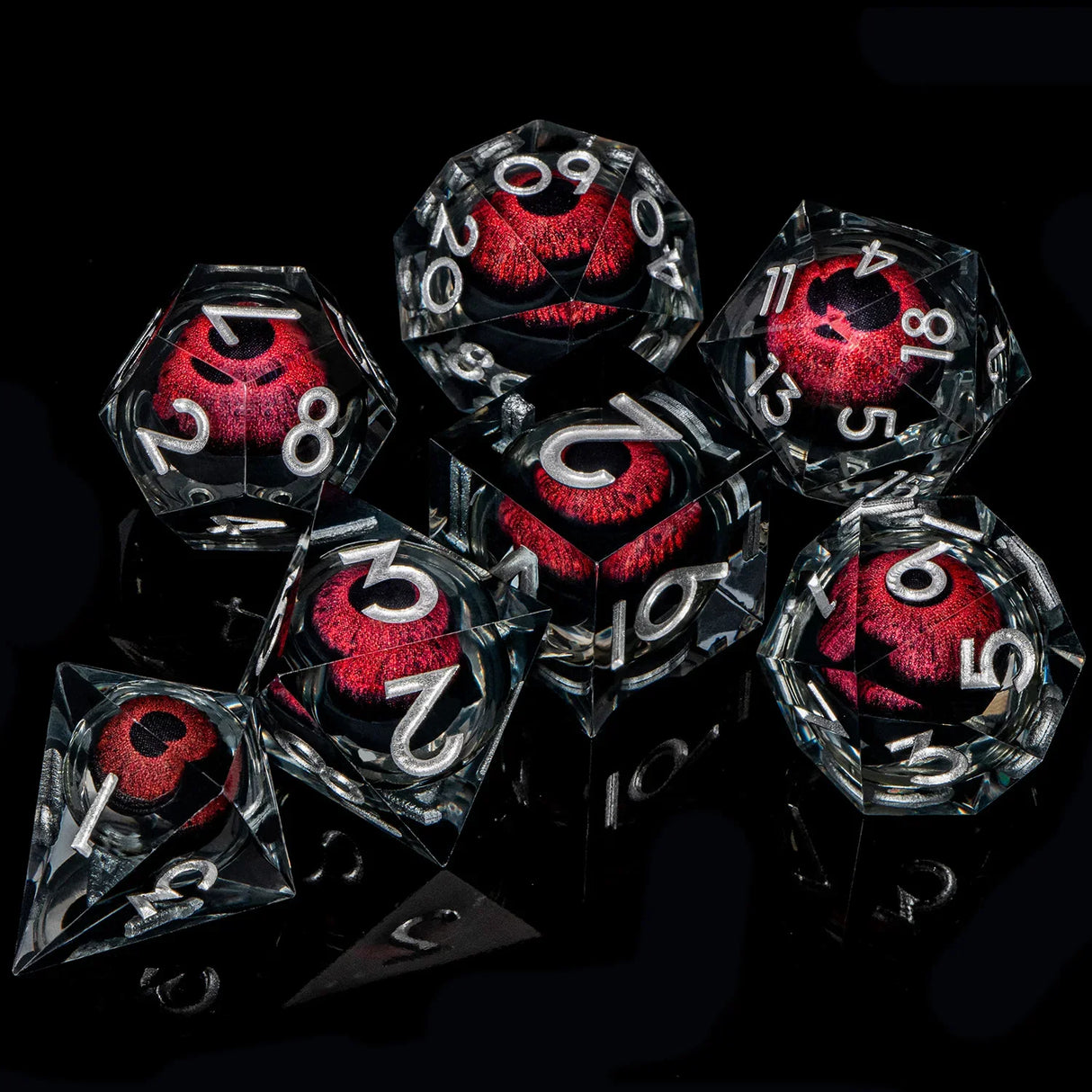 D&D Liquid Flow Core Dice & Liquid Activity Eye & Ring Sharp Edge D and D  Dungeon and Dragon Pathfinder Role Playing Games Dice